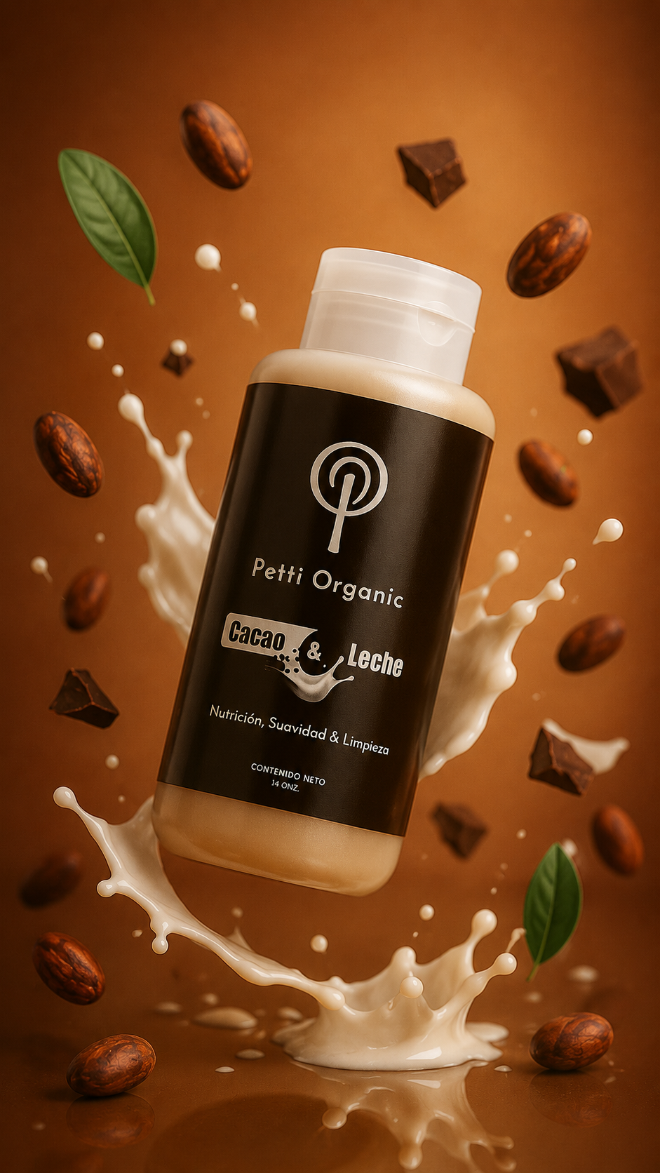 Shampoo Cacao & Leche Petti Organic